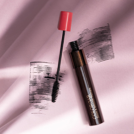 Colorbar Zoom and Whoosh mascara, Black Sin, 9 ml | Smudgeproof | Easy to use | Conditioning