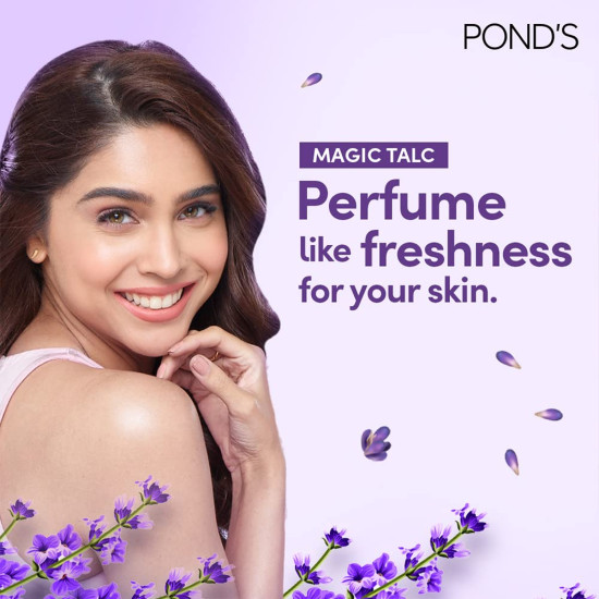 Pond’s Magic, Freshness Talcum Powder, 400g, with Acacia, Honey Fragrance, Long-lasting Fragrance, Cooling Fresh Talc for Face & Body, For Men & Women