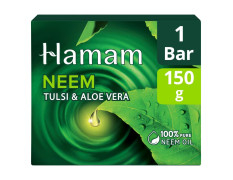Hamam Soap Bar, Neem Tulsi and Aloe Vera, 150g