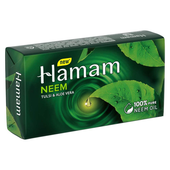 Hamam Soap Bar, Neem Tulsi and Aloe Vera, 150g