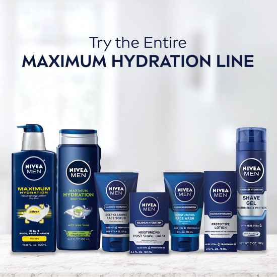 NIVEA Men Maximum Hydration 3 in 1 Nourishing Lotion 16.9 Fluid Ounce