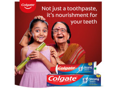 Colgate Strong Teeth, 200g, India’s No: 1 Toothpaste Brand, Calcium-boost for 2X Stronger Teeth, Prevents cavities, Whitens Teeth, Freshens Breath