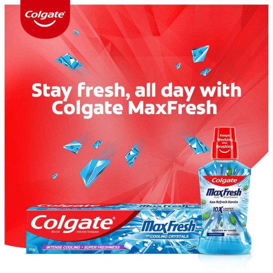 Colgate Maxfresh 80g Dental Hygiene Toothpaste Peppermint Ice (Blue Gel)