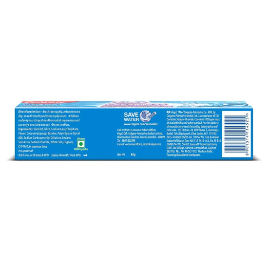 Colgate Maxfresh 80g Dental Hygiene Toothpaste Peppermint Ice (Blue Gel)