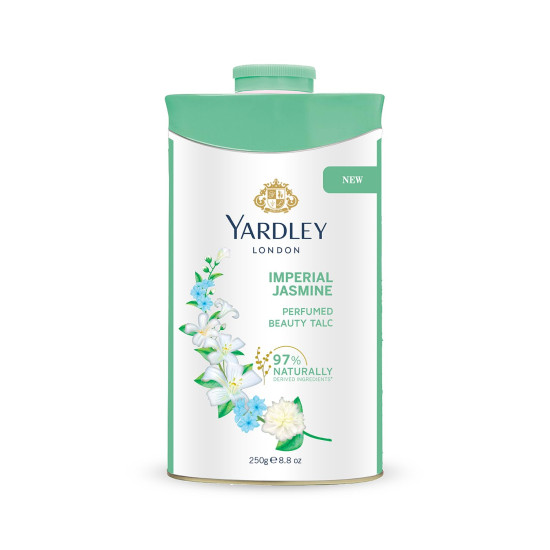 Yardley London Imperial Jasmine Perfumed Talc| Fragrant Beauty Talc for Women| Smooth Texture| 250g
