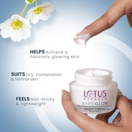 Lotus Herbals Whiteglow Skin Whitening & Brightening Nourishing Night Creme 60g