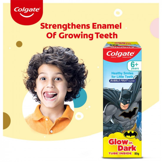Colgate Batman Anticavity Toothpaste For Kids - 80g (Bubble Fruit Flavour)