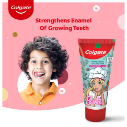 Colgate Kid's Barbie 80g Anticavity Toothpaste -Strawberry Flavour for Cavity Protection, Enamel Protection
