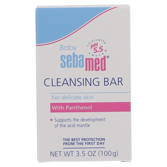 Sebamed Baby Cleansing Bar 100g|Ph 5.5 | With Panthenol|No tears & Soap Free bar| For Delicate skin