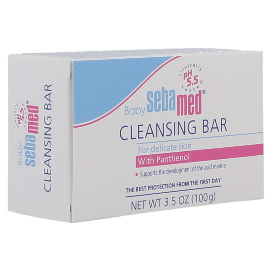 Sebamed Baby Cleansing Bar 100g|Ph 5.5 | With Panthenol|No tears & Soap Free bar| For Delicate skin