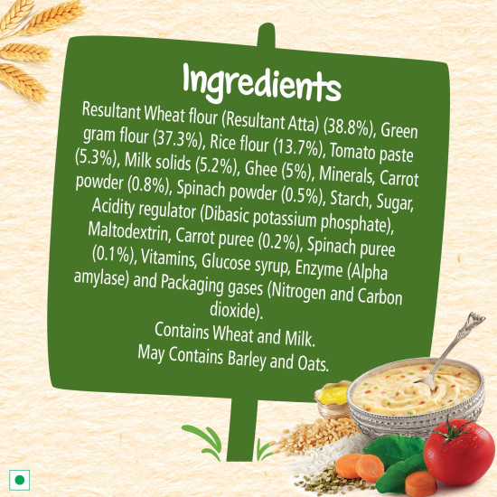 Nestle Cerelac Baby Cereal with Milk , Khichdi with Vegetables & Ghee , From 8 to 24 Months ,Stage 2, Source of Iron & Protein , 300g
