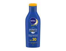 NIVEA SUN Protect and Moisture 125ml SPF 30 Sunscreen| PA++ UVA - UVB Protection System| Water Resistant| For Men & Women