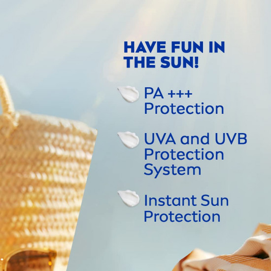 NIVEA SUN Protect and Moisture 125ml SPF 30 Sunscreen| PA++ UVA - UVB Protection System| Water Resistant| For Men & Women