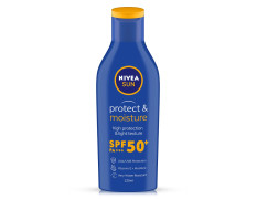 NIVEA SUN Protect and Moisture 125ml SPF 50 Sunscreen| PA+++ UVA - UVB Protection System| Vitamin E + Moisture| Very Water Resistant| For Men & Women