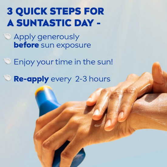 NIVEA SUN Protect and Moisture 75ml SPF 50 Sunscreen| PA+++ UVA - UVB Protection System| Vitamin E + Moisture| Very Water Resistant| For Men & Women