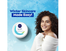 NIVEA Soft Light Moisturizer, 300 ml, for Face, Hand & Body, Non-Greasy Cream with Vitamin E & Jojoba Oil for Instant Hydration