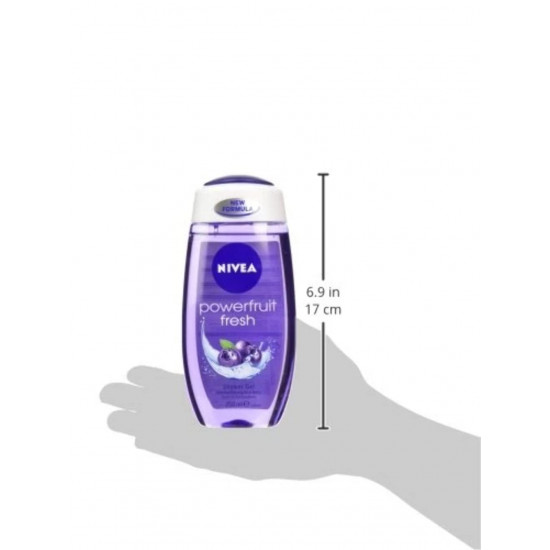 NIVEA Fresh Power Fruit 250ml Body Wash| Shower Gel with Real Fruit Extracts| Pure Glycerin for Instant Soft & Summer Fresh Skin|Microplastic Free |Clean, Healthy & Moisturized Skin