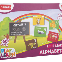 Funskool - Play & Learn-Alphabet,Educational,60 Pieces,Puzzle,for 3 Year Old Kids and Above,Toy