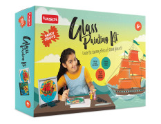 Funskool Handycrafts Glass Painting, Art and Craft Kit, Make Your Own Framed Glass Painting, Art and Craft Kit, DIY Kit, Ages 6 Years and Above, Multicolour