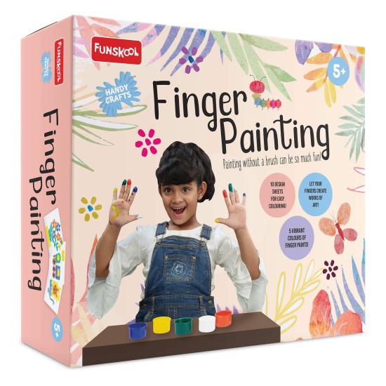 Handycrafts - Finger Painting,Art and Craft Kit, Make Your own fingerpainted Artwork, 5 Years +