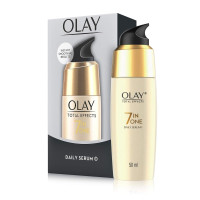 Olay Total Effects Serum |with Vitamin C, B5, Niacinamide, Green Tea |Fights 7 signs of ageing for glowing, hydrated and younger looking skin |Suitable for Normal, Dry, Oily & Combination skin |50 ML