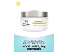 Olay Natural Aura Day Cream with SPF 15 | Glowing Radiance Cream | With Niacinamide and Vitamin E | Normal, Oily, Dry, Combination Skin | 50g