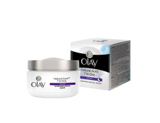 Olay Natural Aura Night Cream | Nourishes Skin for Healthy Glow | Fights 7 Signs of Ageing | With Niacinamide and Vitamin E | Normal, Oily, Dry, Combination Skin | 50g