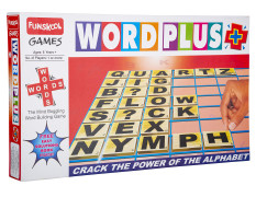 Funskool Games, Word Plus, Educational Word Building Game, for Kids & Family, 1 or More Players,Pack of 1, Ages 6 and Above