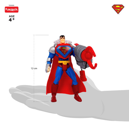 Funskool-Capture Claw Superman,Classic Action Figures with Articulation,6 inches,Collectible,for 4 Year Old Kids and Above,Toy