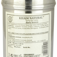 Khadi Natural Dark Brown Hair Colour | Herbal Hair Colour | Natural Hair Powder for Dark Brown Hair | Free From Harsh Chemicals | Suitable for All Hair Types