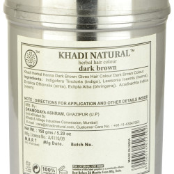 Khadi Natural Dark Brown Hair Colour | Herbal Hair Colour | Natural Hair Powder for Dark Brown Hair | Free From Harsh Chemicals | Suitable for All Hair Types