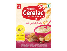 Nestle Cerelac Baby Cereal with Milk , Multigrain & Fruits , From 12 to 24 Months ,Stage 4, Source of Iron & Protein , 300g