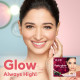 VLCC Party Glow Facial Kit - 60g | Intense Glow For Clear, Bright Skin | Special Occasion at Home Facial | With Indian Berberry, Saffron, Mulberry, and Hazlenut