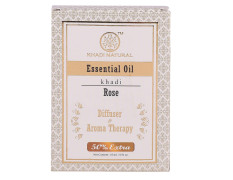 KHADI NATURAL Rose Essential Oil| Hydrates Skin| Aromatherapy| Stress-relieving properties|Natural and Therapeutic| 15 ml
