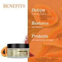 Khadi Natural Saffron and Papaya Herbal Anti Wrinkle Cream, 50g|Prevents premature aging|Skin brightening properties|Enhances natural radiance|Suitable for All Types of Skin