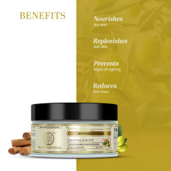 KHADI NATURAL Ayurvedic Sandal and Olive Face Nourishing Cream, 50g