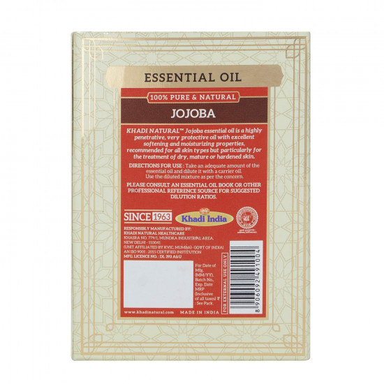 KHADI NATURAL Jojoba Essential Oil, 10ml