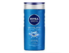 NIVEA MEN Vitality Fresh 250ml Body Wash| Shower Gel for Face, Body & Hair| Power of Ocean Minerals| Long Lasting Summer Freshness |Clean, Healthy & Moisturized Skin