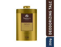 Yardley London Gold Deodorizing Talc| Fresh Woody Scent| Masculine Fragrance| Body Talc for Men| 250g