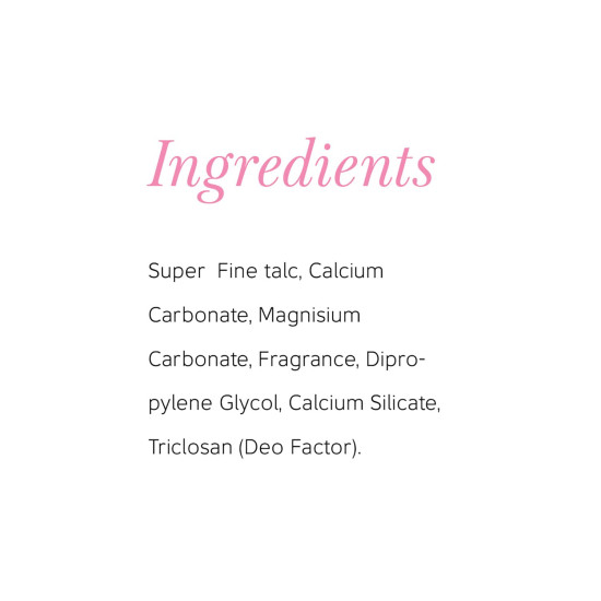 Yardley London English Rose Perfumed Talc Spray for Women with Super Fine Talc, Calcium Carbonate, Magnisum Carbonate, Fragrance, Dipropylene Glycol, Calcium Silicate, Triclosan, Pack of 1, 250g