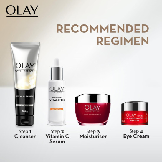 Olay Total Effects Cleanser,With Salicylic Acid & Exfoliating Silica Beads,Throughly Cleanse & Exfoliate Skin For Glowing,Younger Looking Skin,Suitable For Normal,Dry,Oily & Combination Skin,100 Gm