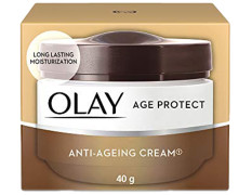 Olay Age Protect |with Salicylic Acid, Aloe Vera Extract, BHA |Stimulates skin's renewal process, gives radiant, younger looking skin |Suitable for Normal, Dry, Oily & Combination skin |40 gm