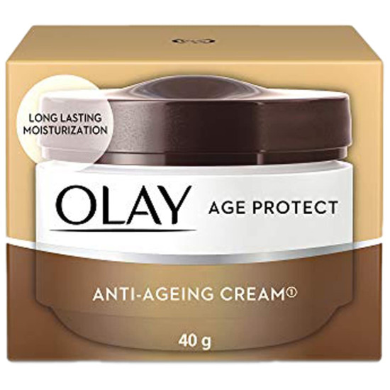 Olay Age Protect |with Salicylic Acid, Aloe Vera Extract, BHA |Stimulates skin's renewal process, gives radiant, younger looking skin |Suitable for Normal, Dry, Oily & Combination skin |40 gm