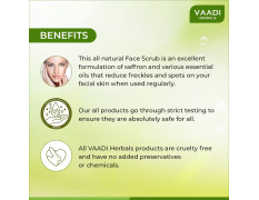Vaadi Herbals Saffron Skin Whitening Face Scrub, Walnut Scrub and Cinnamon Oil, 50g