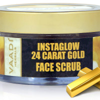 Vaadi Herbals 24 Carat Gold Scrub, Sandalwood and Turmeric, 50g