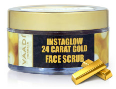 Vaadi Herbals 24 Carat Gold Scrub, Sandalwood and Turmeric, 50g