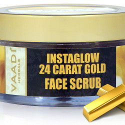 Vaadi Herbals 24 Carat Gold Scrub, Sandalwood and Turmeric, 50g