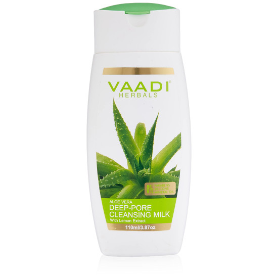 Vaadi Herbals Value Aloevera Deep Pore Cleansing Milk with Lemon Extract, 3 x 110ml