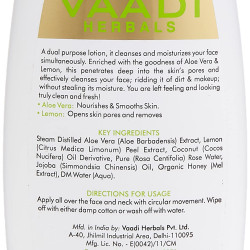 Vaadi Herbals Value Aloevera Deep Pore Cleansing Milk with Lemon Extract, 3 x 110ml