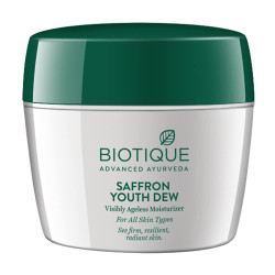Biotique Saffron Youth Anti-Ageing Cream l 100% Pure Botanical Extracts l Anti-ageing cream for wrinkles and dark lines l Reduces dry lines and Regenerates Skin Youthfulness l All Skin Types l 175gm